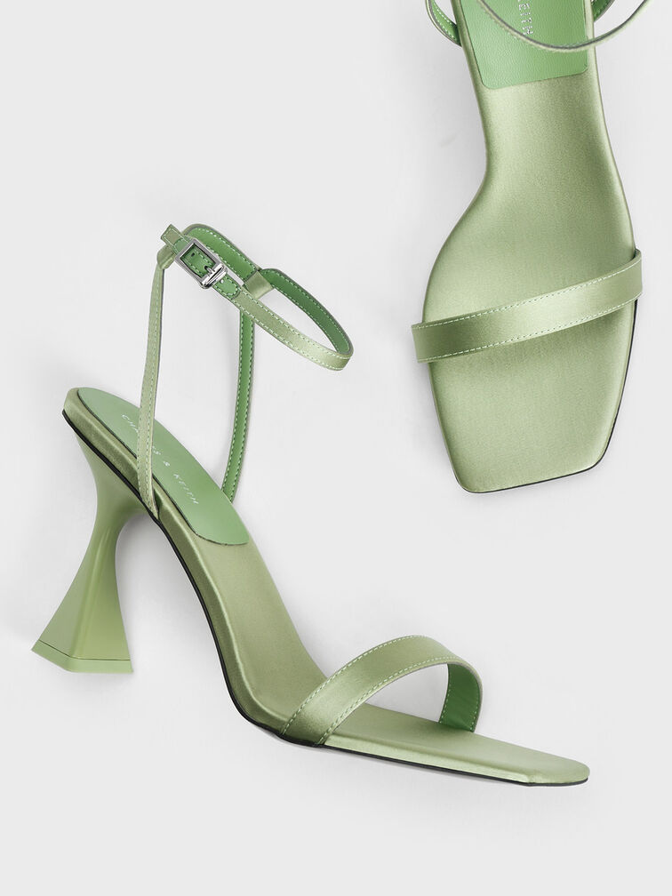 Recycled Polyester Ankle Strap Sandals, Green, hi-res