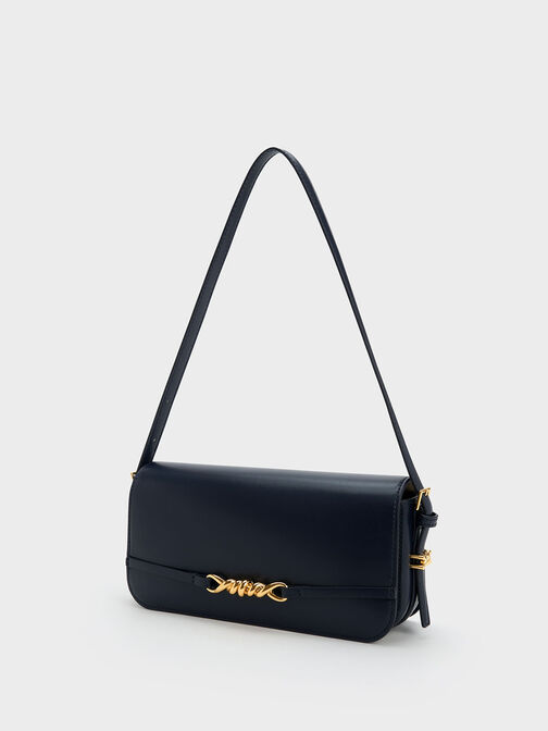 Henrietta Shoulder Bag, Navy, hi-res