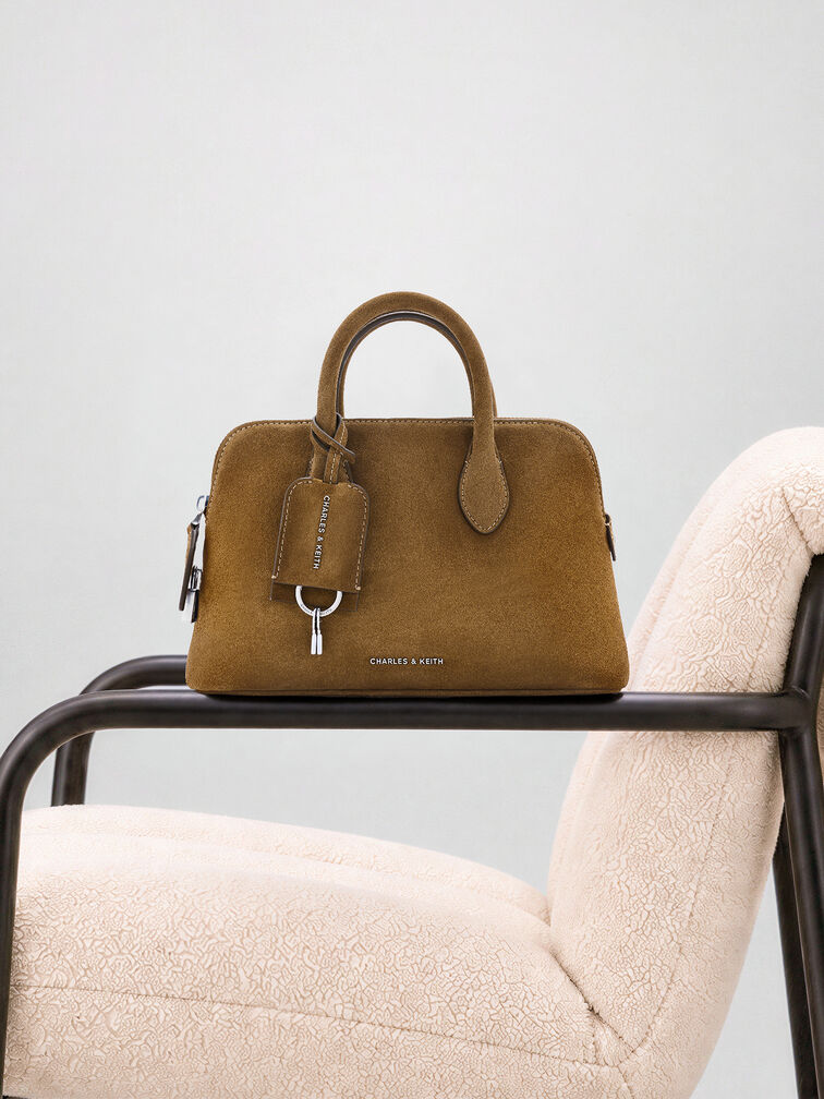 Ginevra Structured Bowling Bag, Sahara Sand, hi-res
