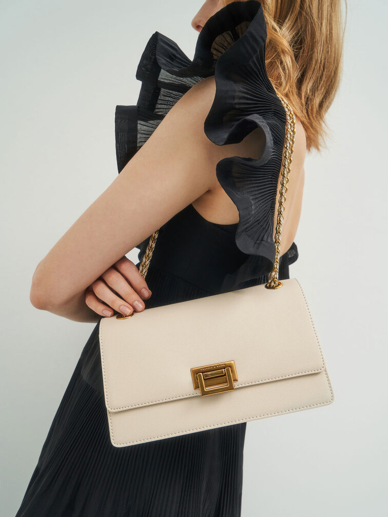 Everline Braided-Strap Shoulder Bag, Cream, hi-res