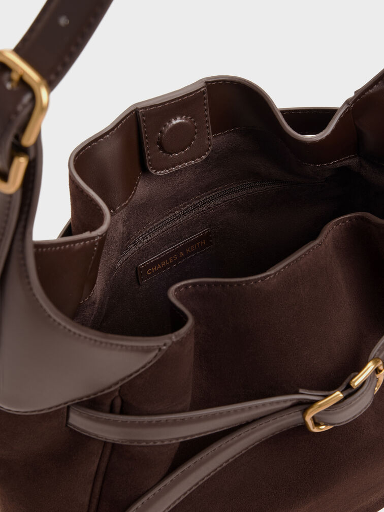 Victoria Belted Hobo Bag, Espresso Brown, hi-res