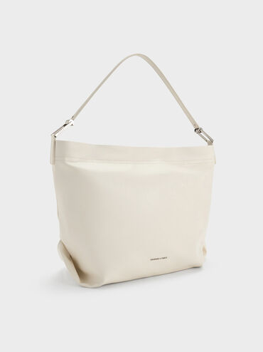 Sianna Slouchy Hobo Bag, Cream, hi-res