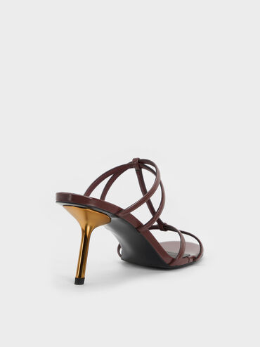 Crossover T-Bar Strappy Mules, Mauve, hi-res