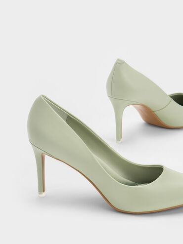 Emmy Pointed-Toe Pumps, Sage Green, hi-res