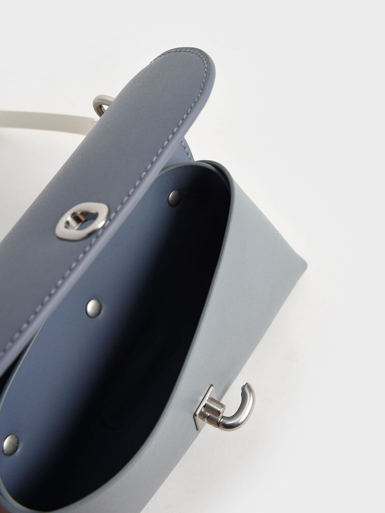 Wren Acrylic Handle Phone Pouch, Denim Blue, hi-res