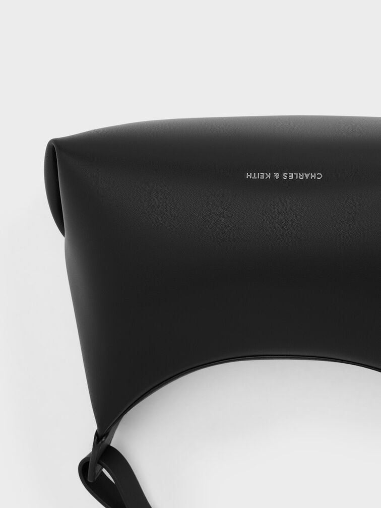 Aurelie Trapeze Hobo Bag, Noir, hi-res
