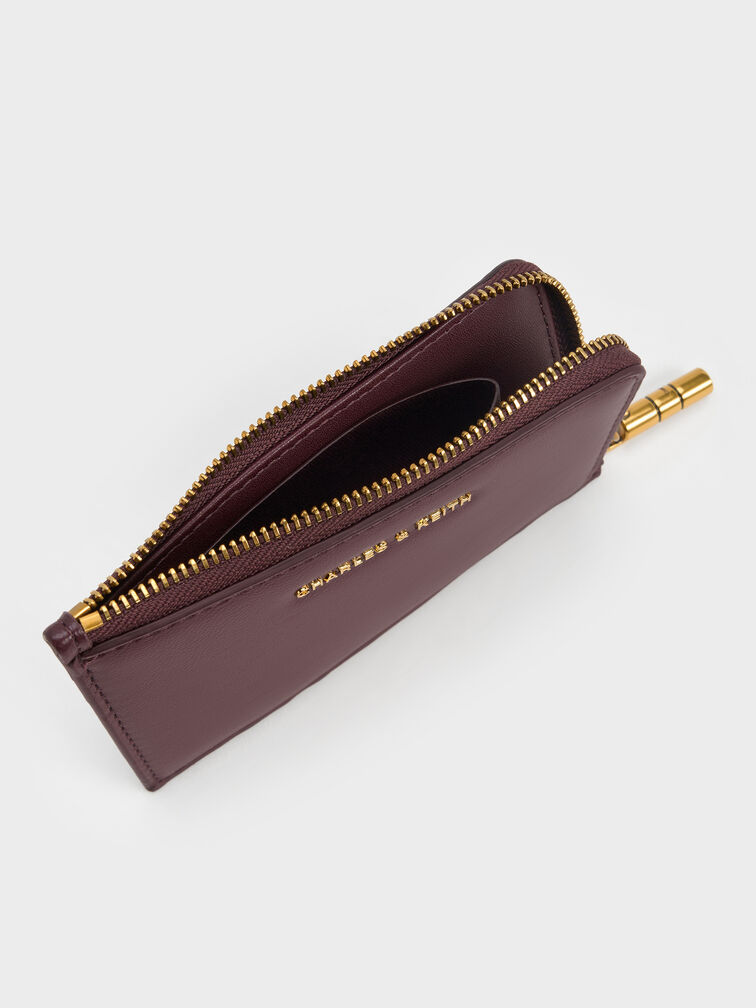 Cesia Zip-Around Card Holder, Wineberry Red, hi-res