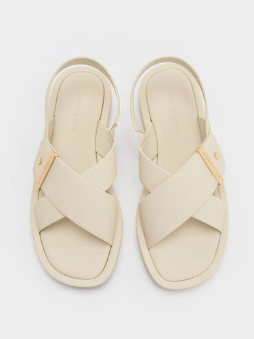 Audra Crossover Slingback Sandals, Chalk, hi-res