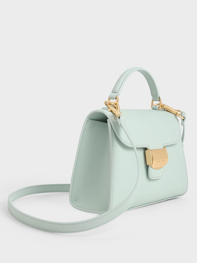 Violetta Trapeze Top Handle Bag, Sage Green, hi-res