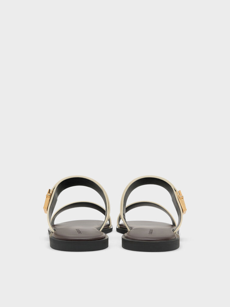 Dove Double-Strap Sandals, White, hi-res