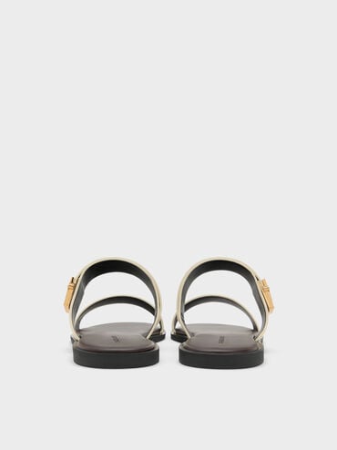 Dove Double-Strap Sandals, White, hi-res