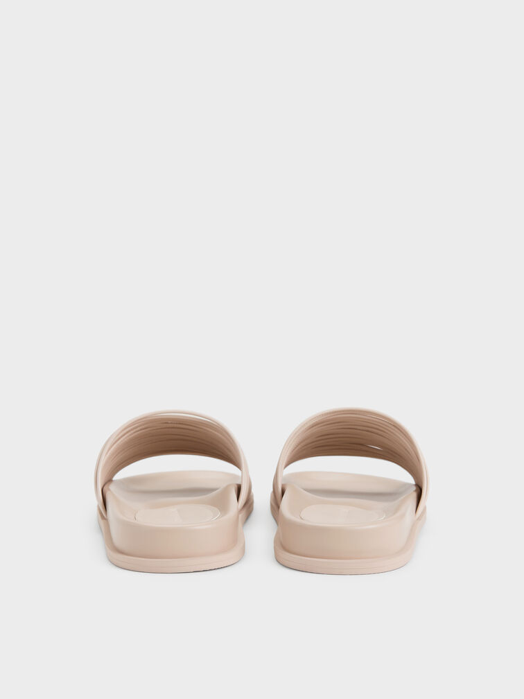 Fianna Strappy Slide Sandals, Beige, hi-res