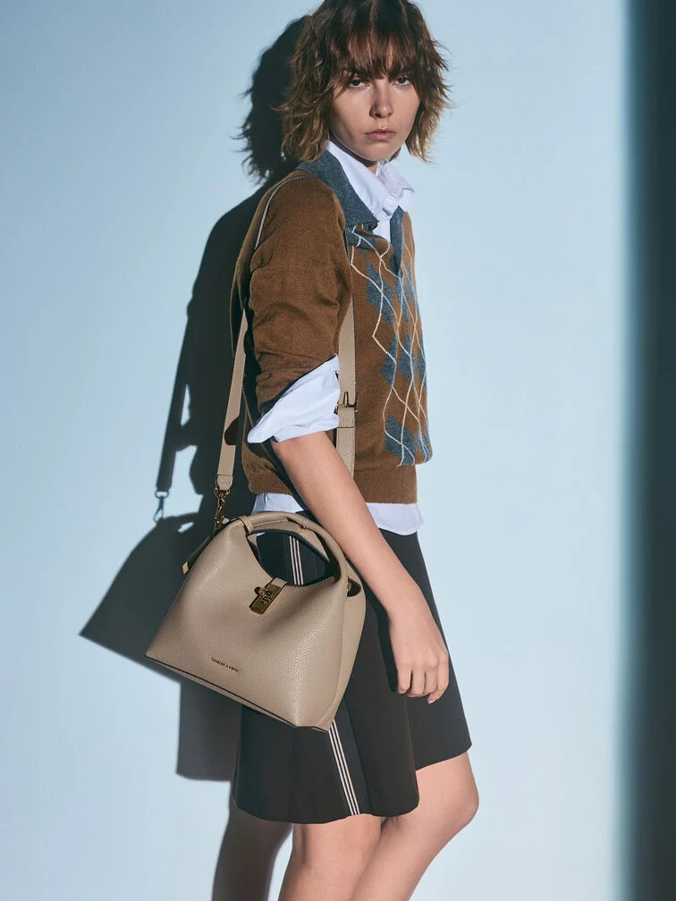 Women’s Chance turn-lock bag, one of CHARLES & KEITH’s best-selling work bags. 