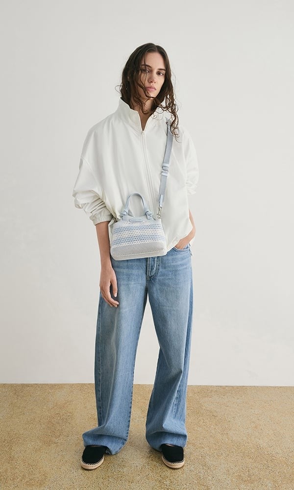 Bubblegum pink Sammie Knotted-Handle Elongated Bag; Sea Salt Blue Sammie Knotted-Handle Front-Flap Bag and Butter Yellow Crochet Flower Beaded Charm - CHARLES & KEITH