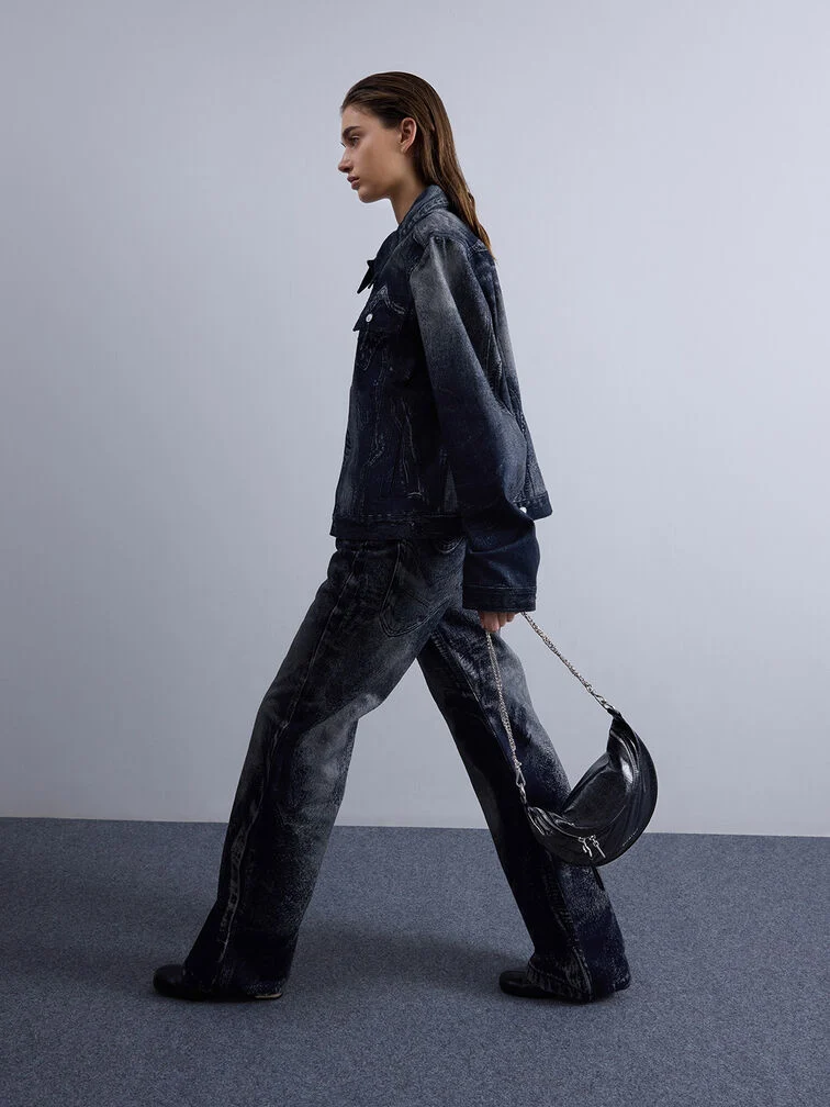 A perfectly matching denim jacket-and-jeans ensemble looks effortlessly cool and put together
