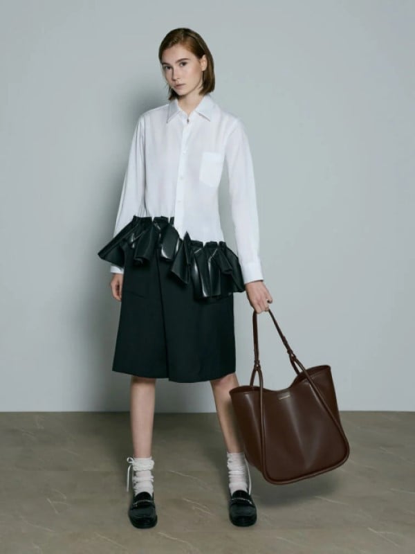 Kerry Top Handle Satchel Bag - Black - CHARLES & KEITH