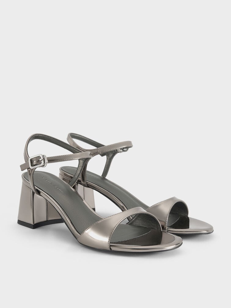 Block heels have a chunky and wide base, offering stability as you walk.