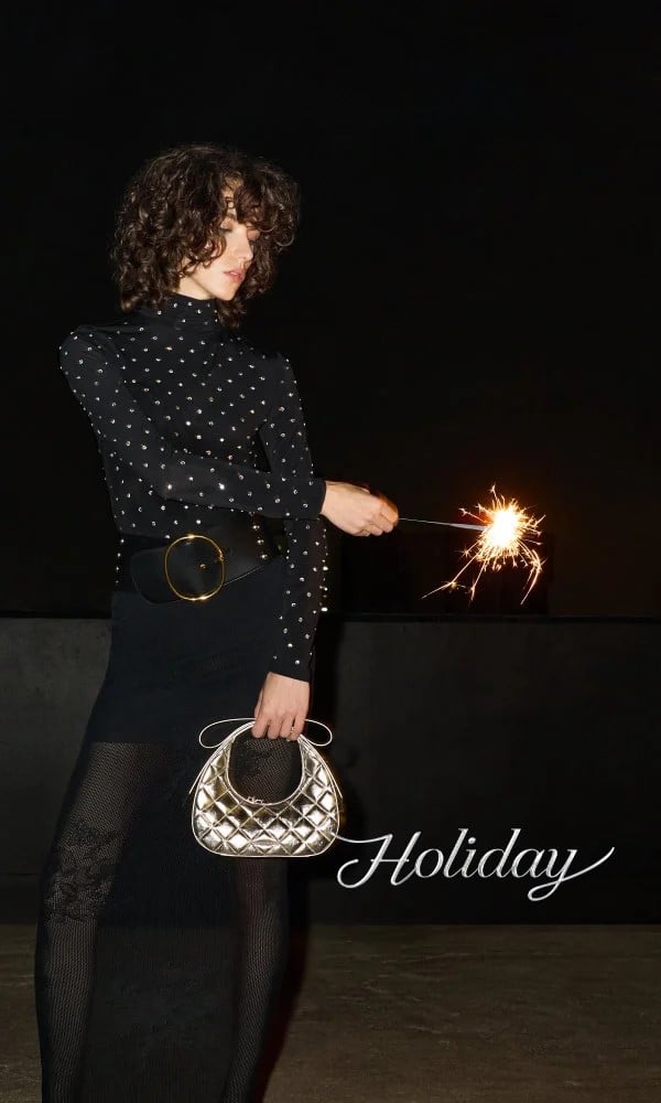 Deep Olive Mini Sianna Corduroy Bowling Bag - CHARLES & KEITH