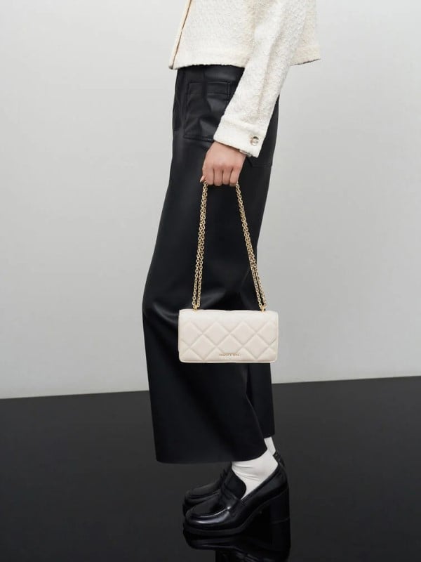 Sansa Tote Bag - Chocolate - CHARLES & KEITH
