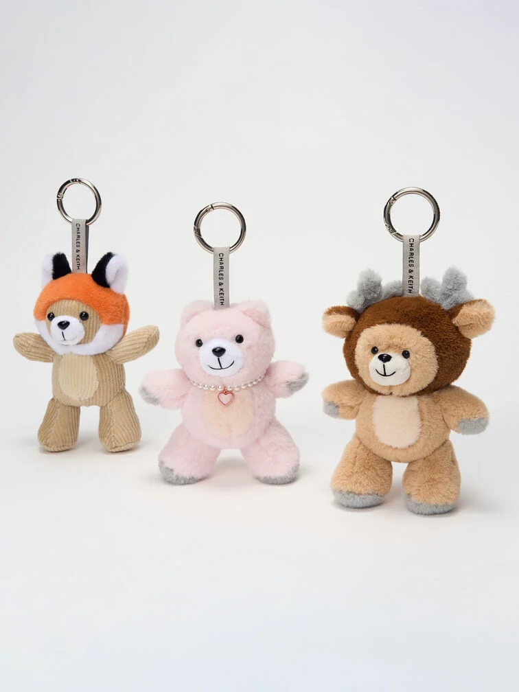 Plush animal bag charms are trendy Secret Santa gifts that one can personalise their bags with.