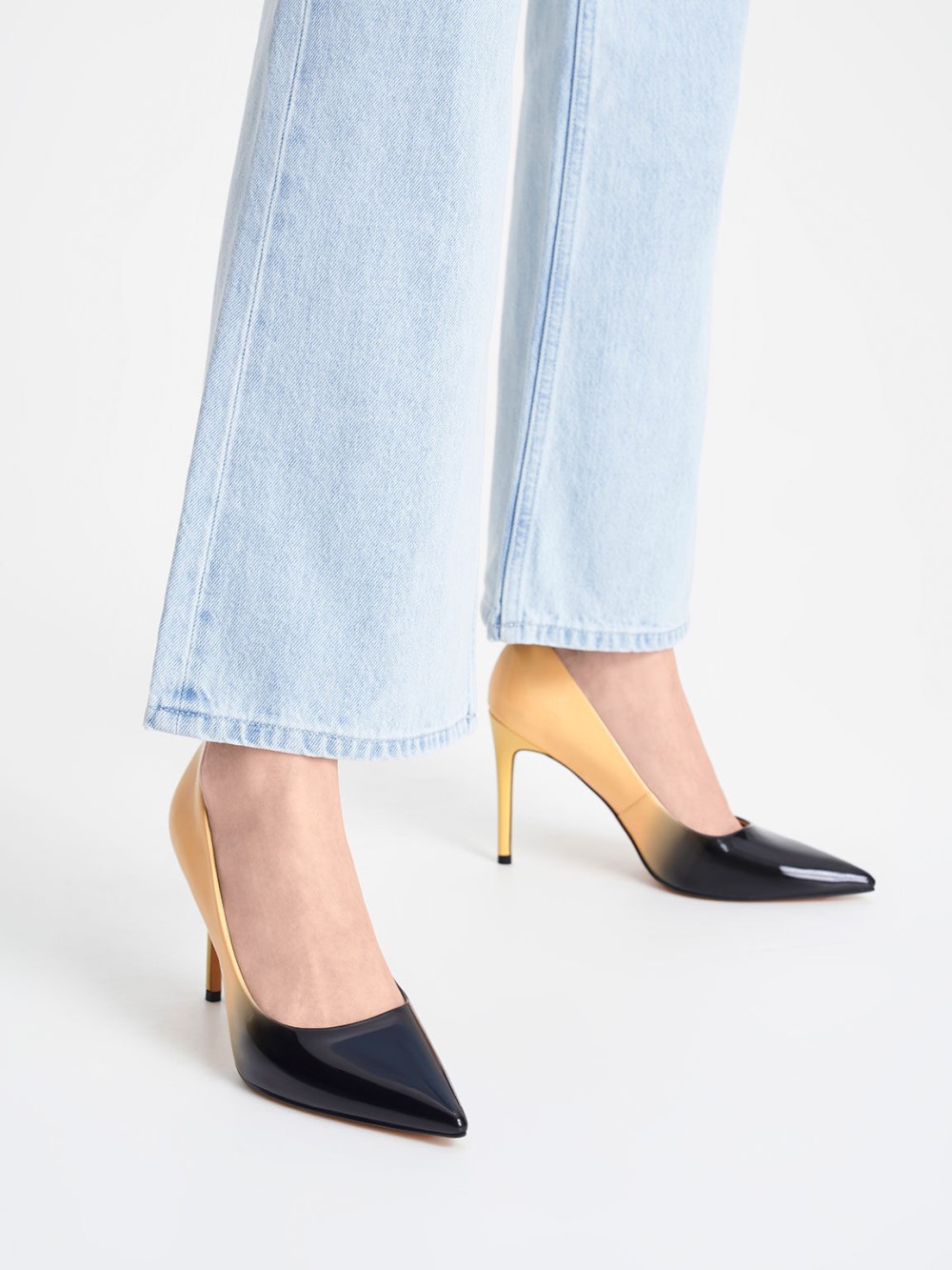 Two-Tone Stiletto Heel Pumps – Charles & Keith