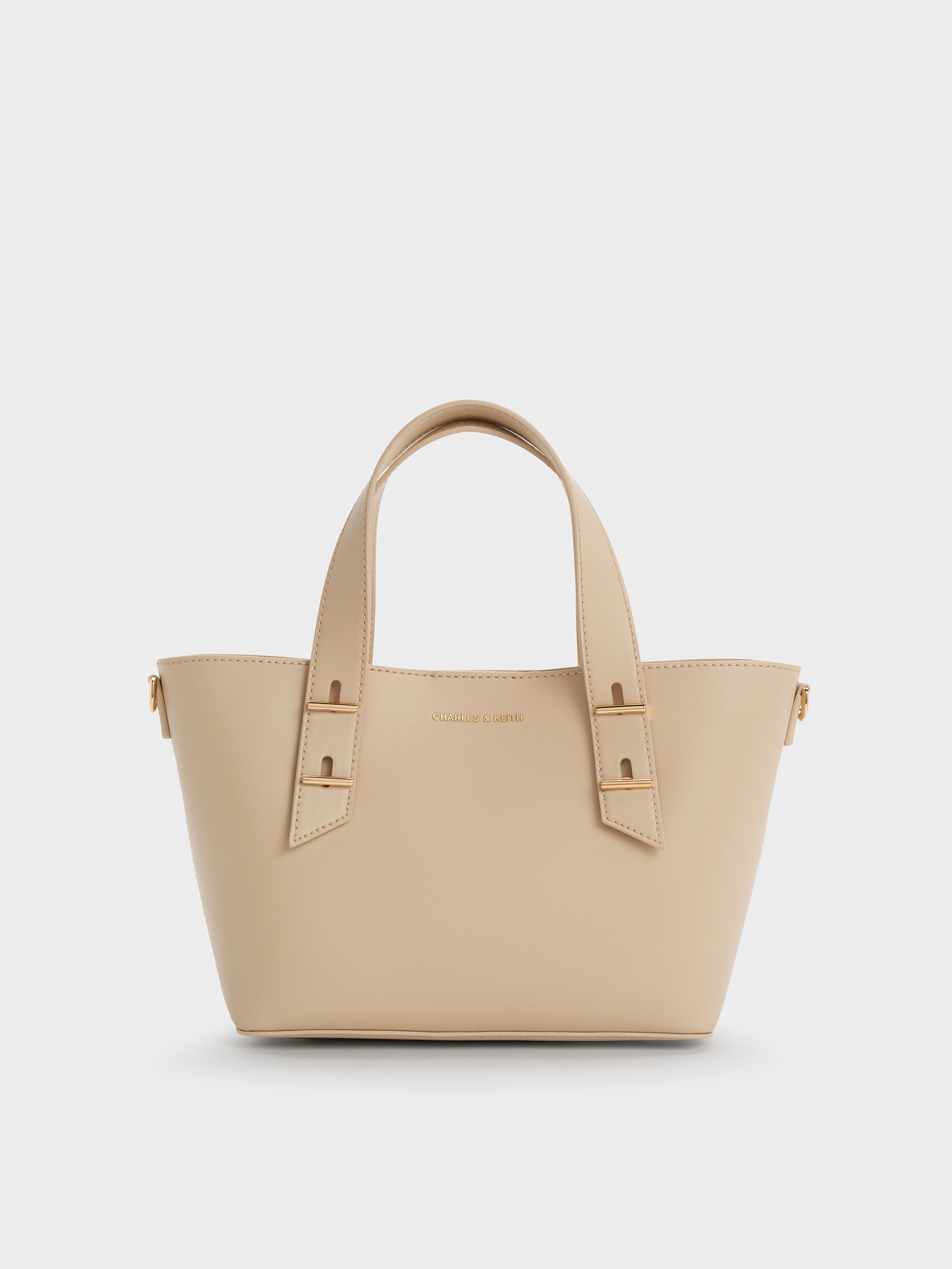 Dusted Oat Mini Shania Double-Handle Tote Bag - Dusted Oat