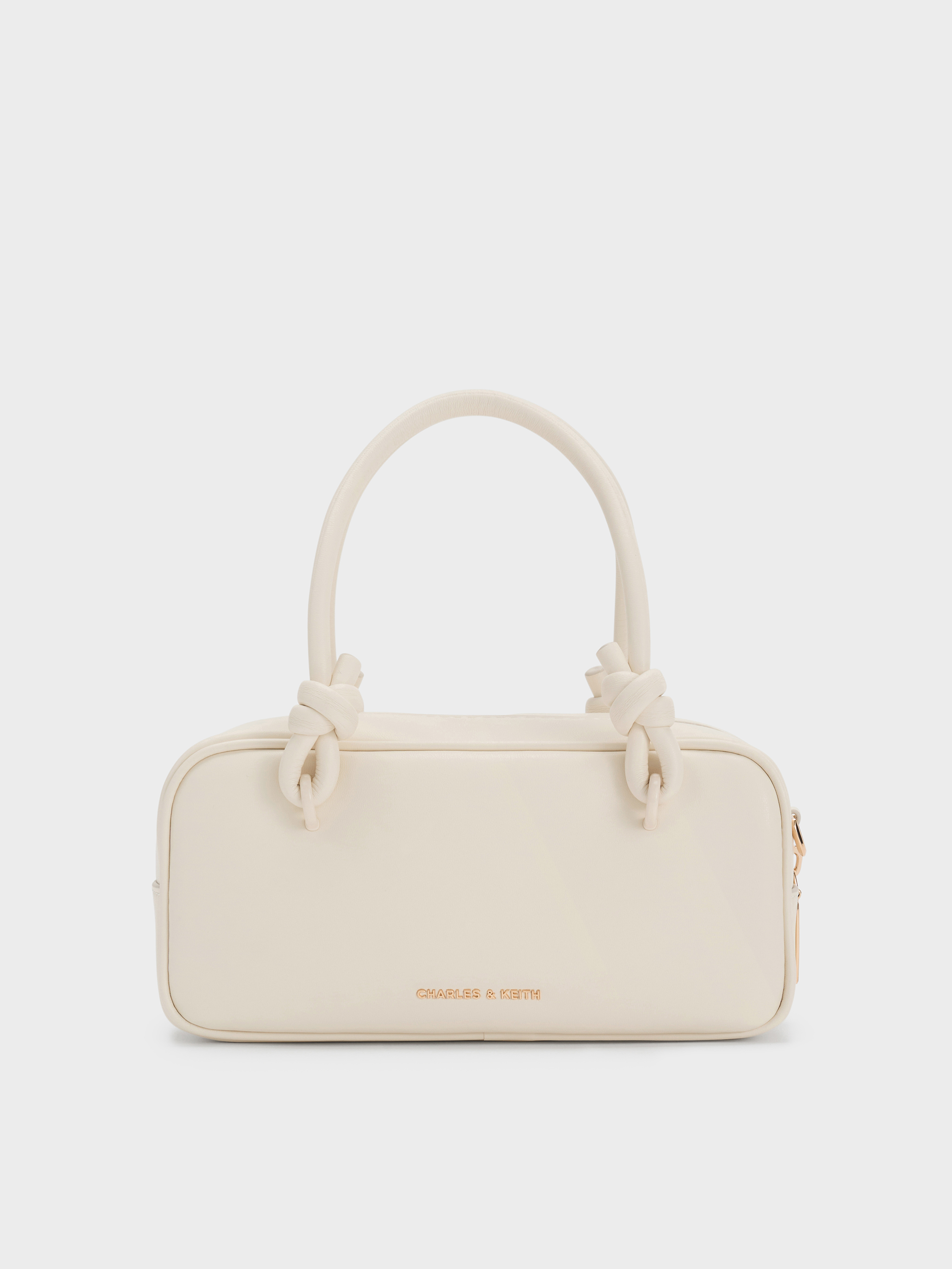 ♡CHARLES &amp; KEITH♡ Midori Geometric Shoulder Bag - Oat - CHARLES & KEITH IN