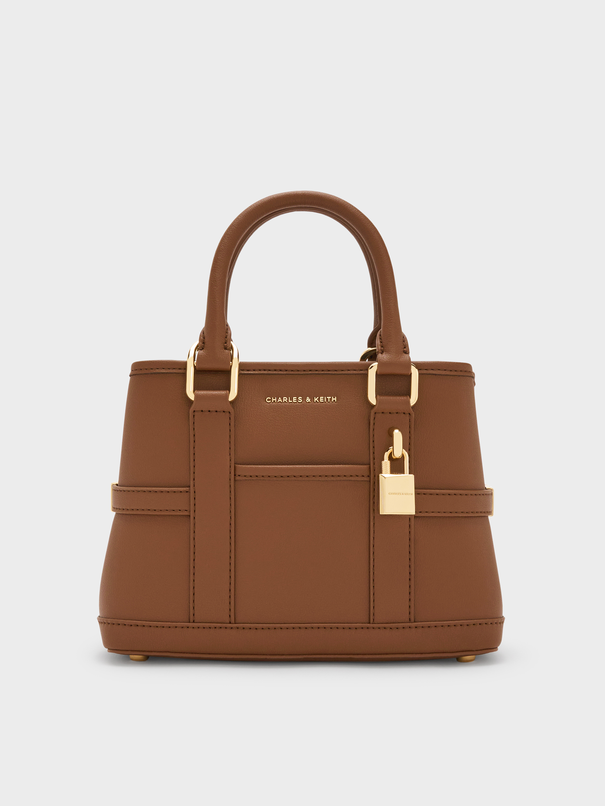 Mini Scottie Tote Bag - Chocolate - CHARLES & KEITH IN