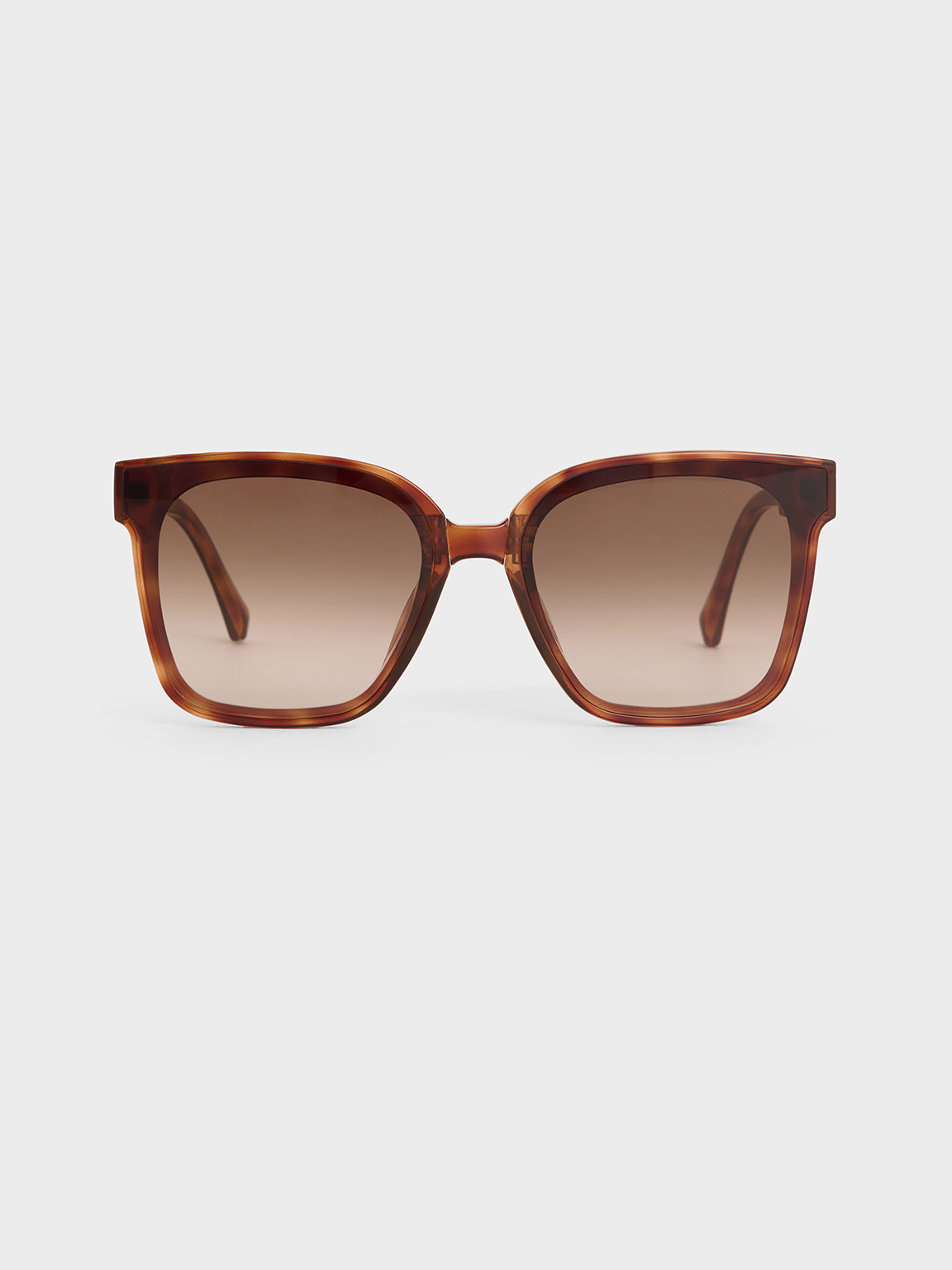 Brea Tortoiseshell Foldable Sunglasses - T. Shell - CHARLES & KEITH IN