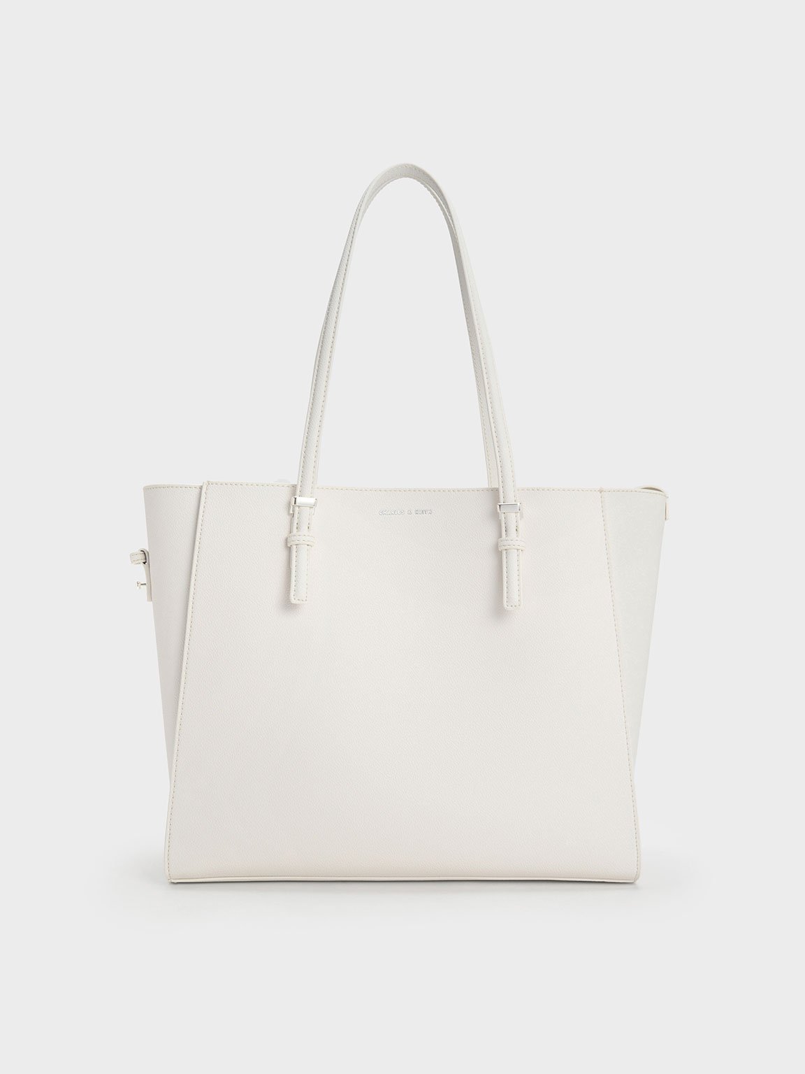 White Sansa Tote Bag White Bags CHARLES KEITH IN