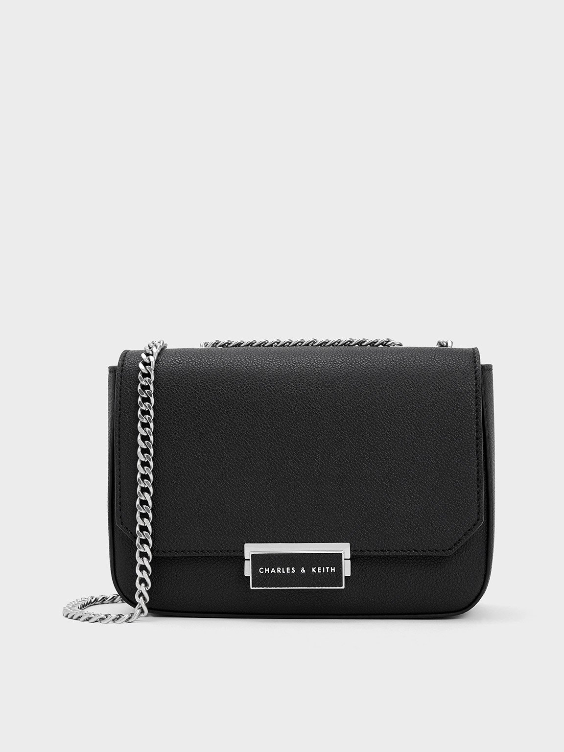 Noir Sue Chain-Strap Shoulder Bag CHARLES KEITH