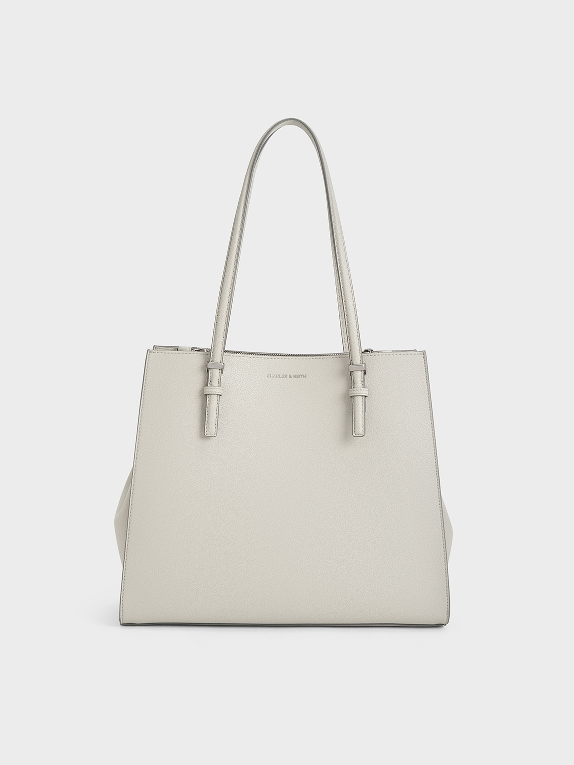 Grey Sansa Tote Bag - Grey - CHARLES & KEITH IN