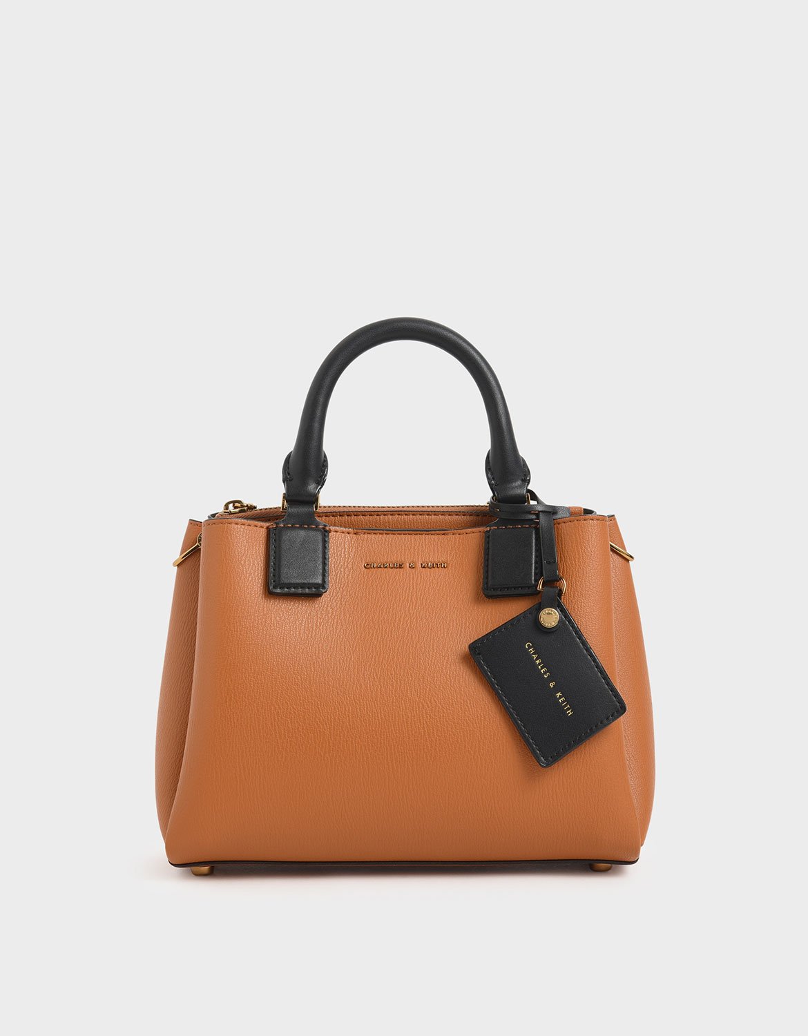 Tan Classic Structured Bag CHARLES KEITH
