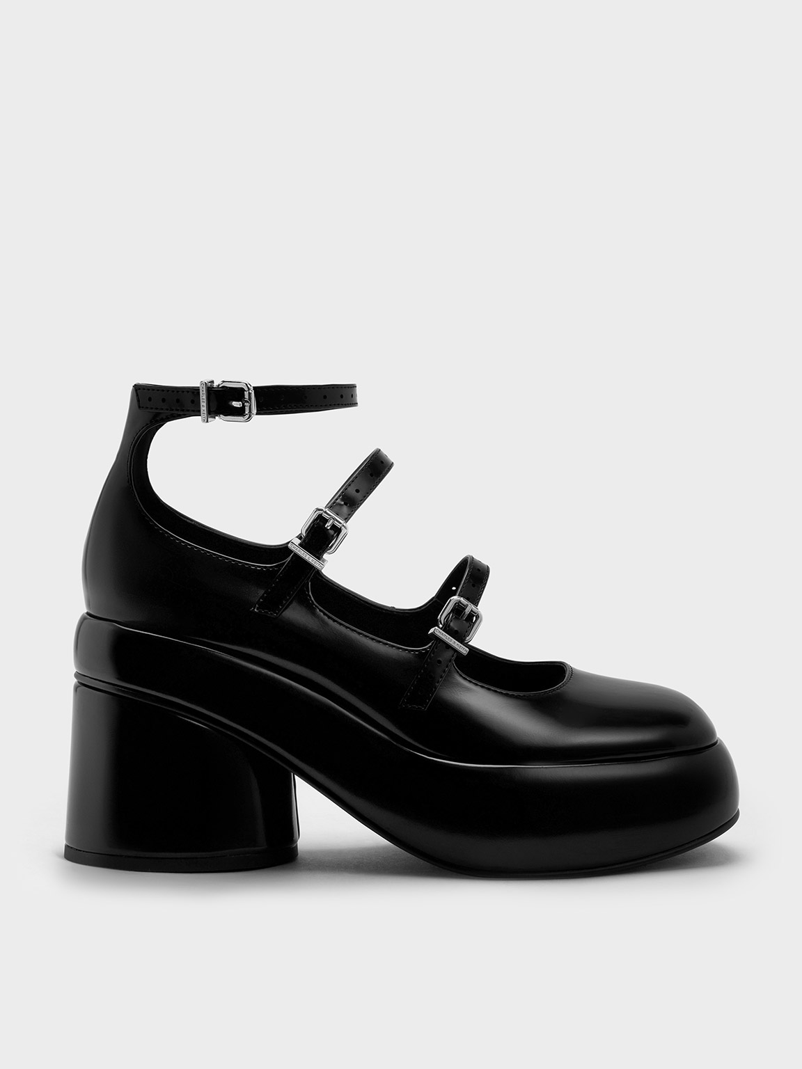 Black Box Luella Triple-Strap Mary Jane Platform Pumps
