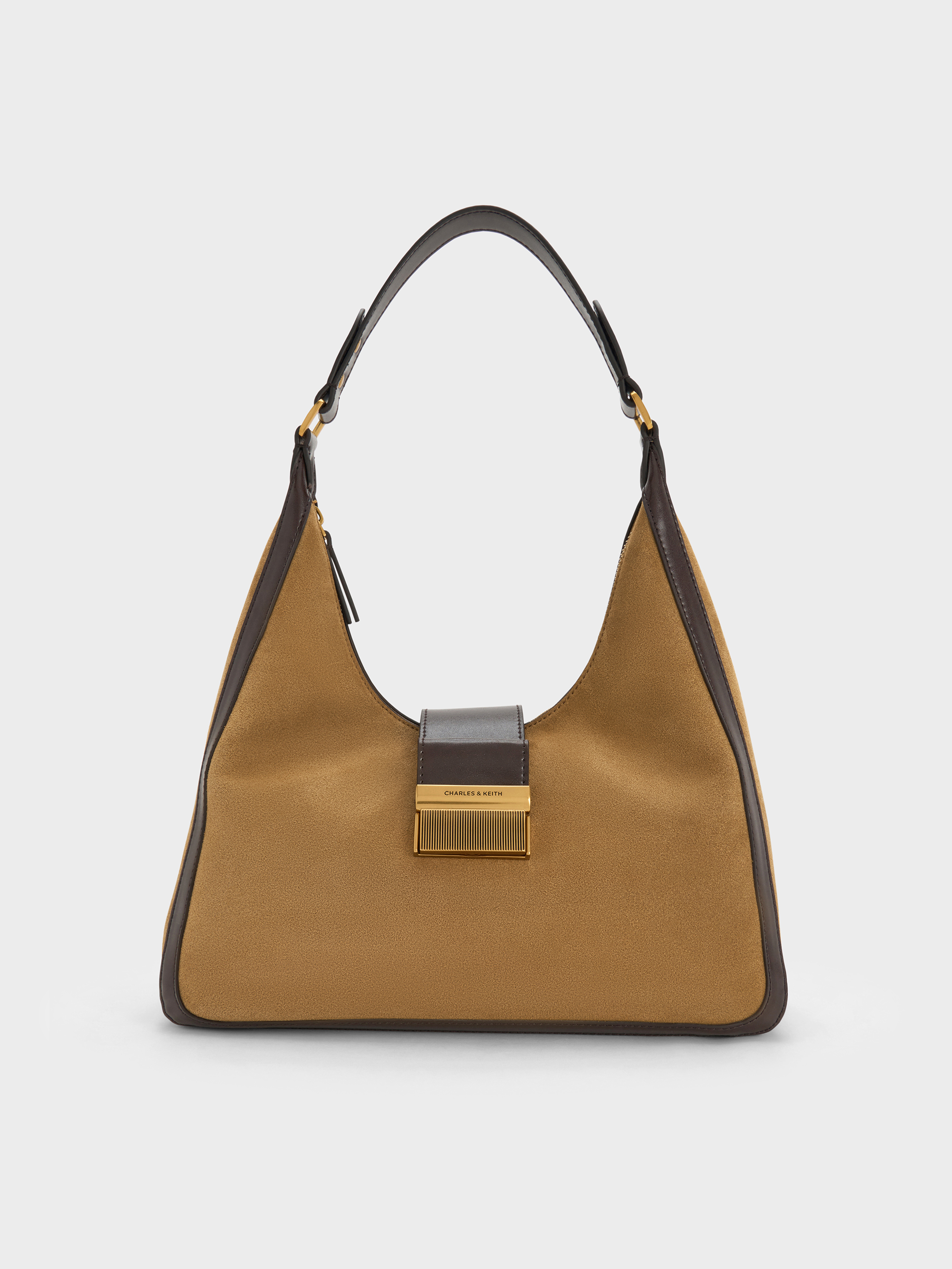 Sahara Sand Charlot Recycled Suede Hobo Bag CHARLES KEITH