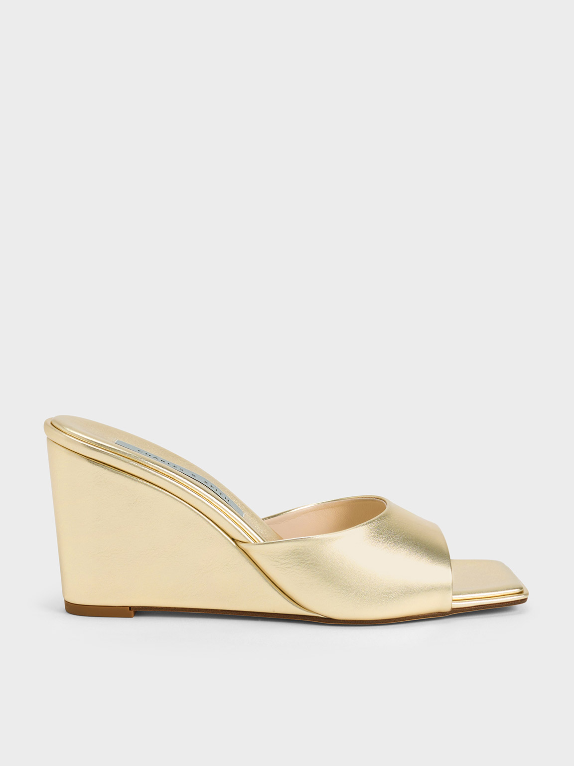 Gold wedges on sale closed toe