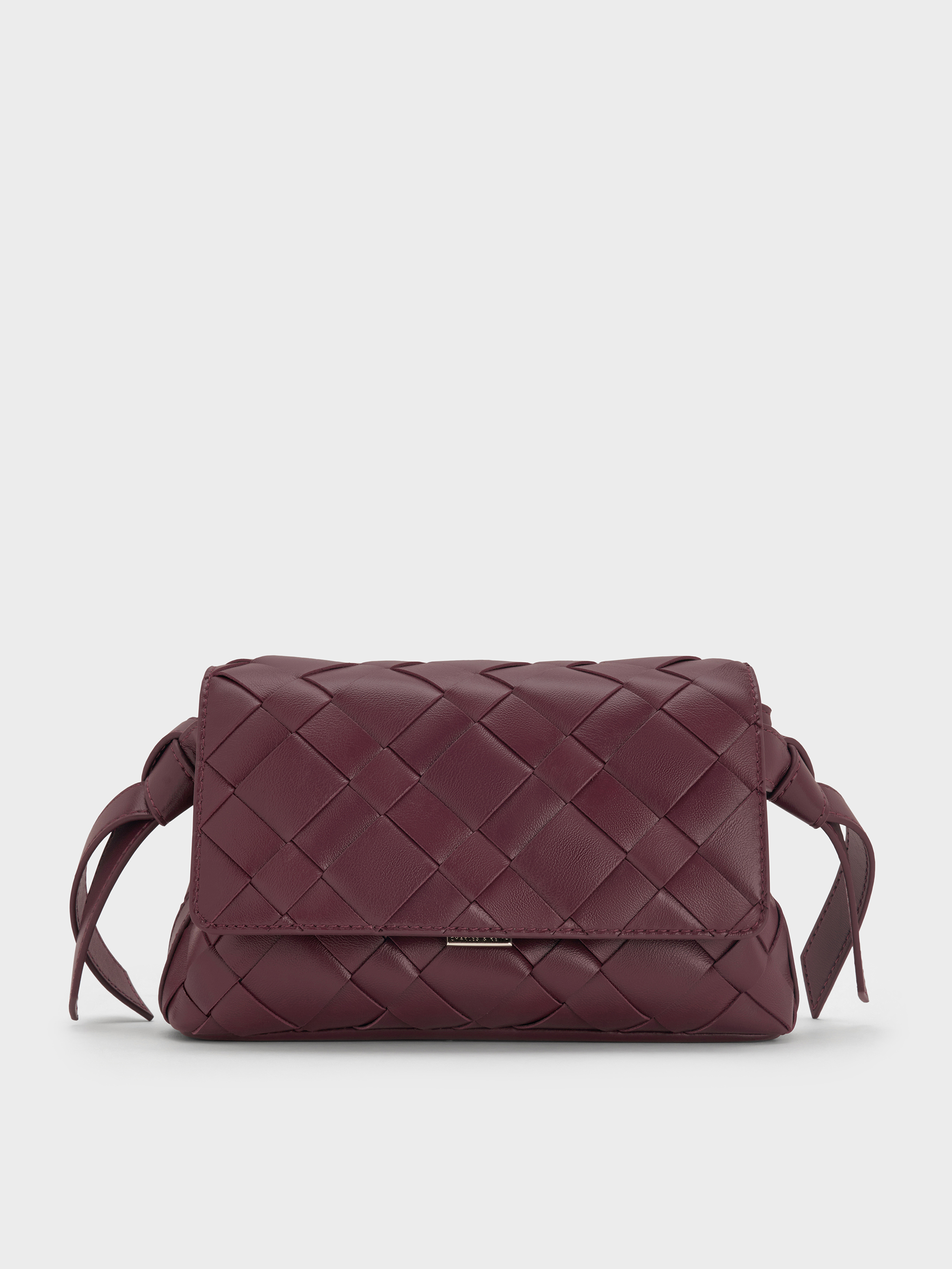 Wineberry Red Ivette Woven Crossbody Bag - Wineberry Red - Bags