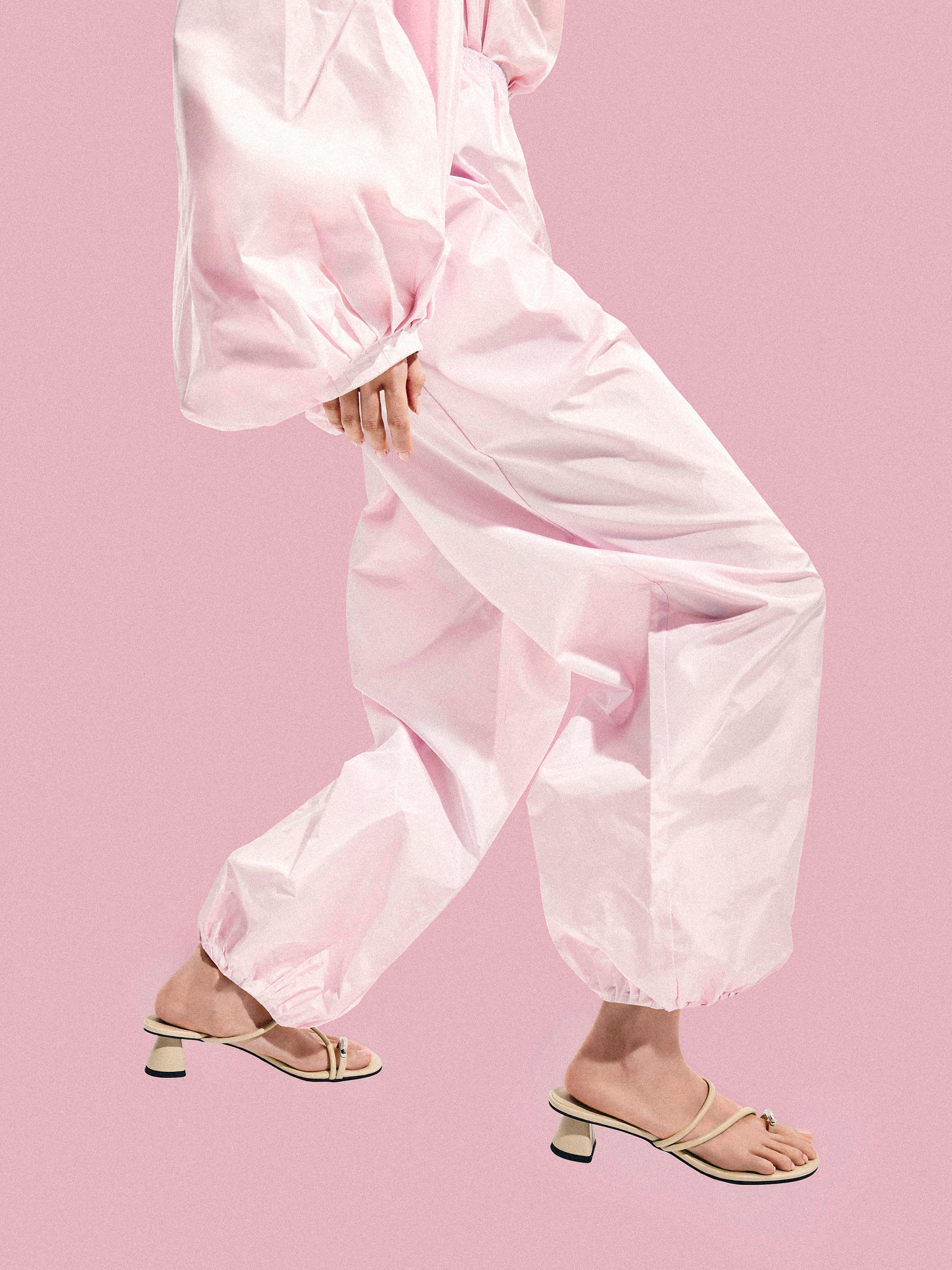 Metallic-Accent Strappy Toe-Ring Heeled Sandals, Taupe, hi-res