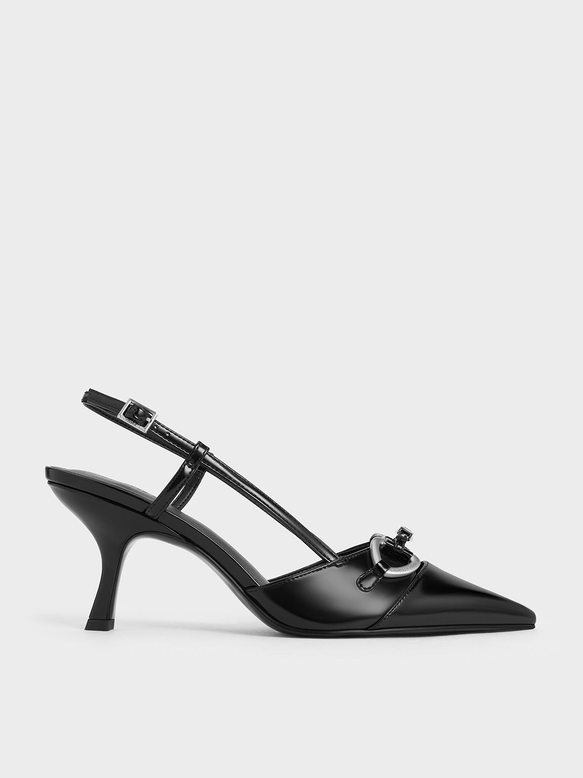 Black Box Metallic-Accent Slant-Heel Slingback Pumps - Black Box