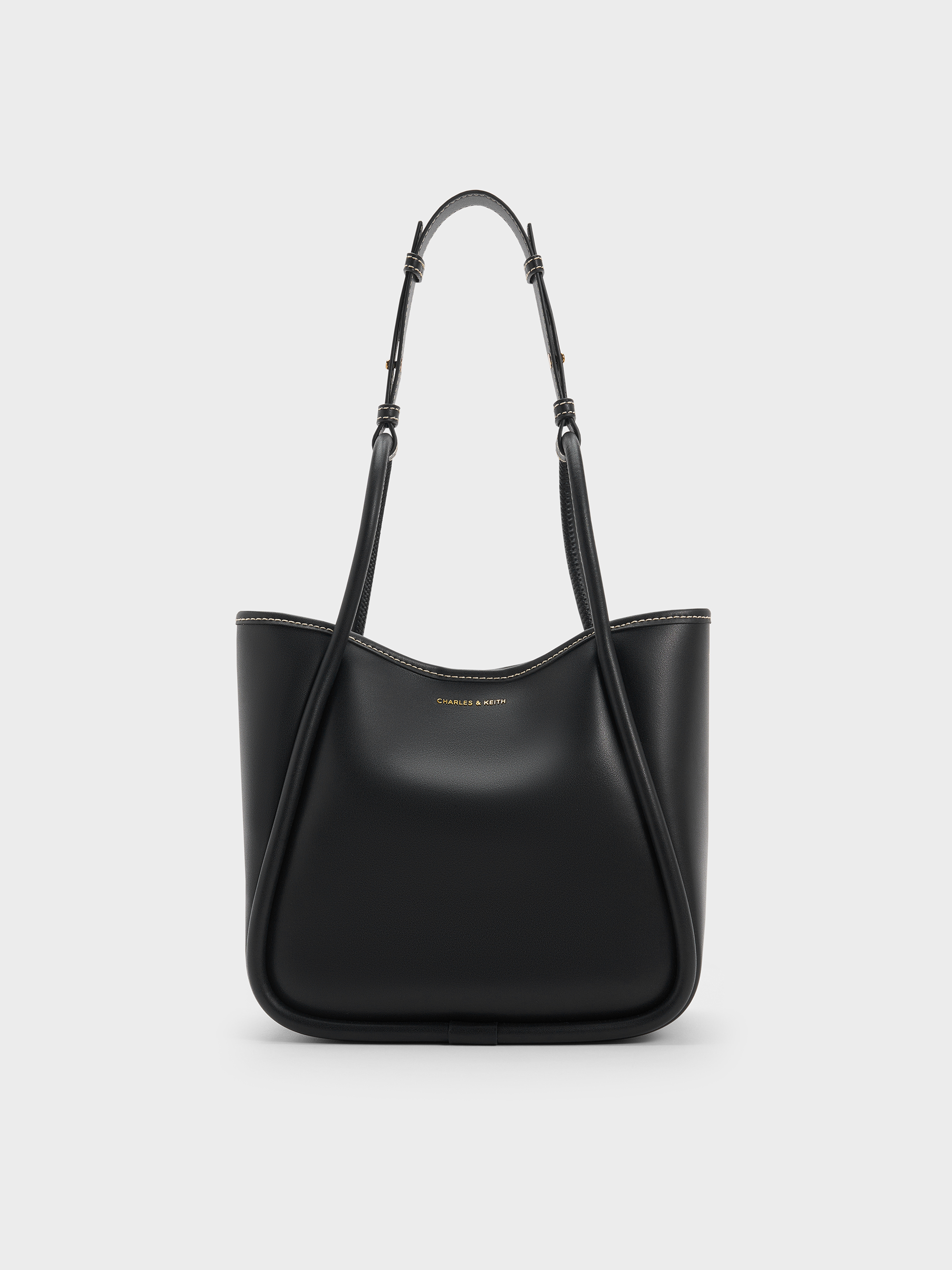 Black Mini Lyla Tubular Tote Bag - Black - Bags - CHARLES & KEITH IN