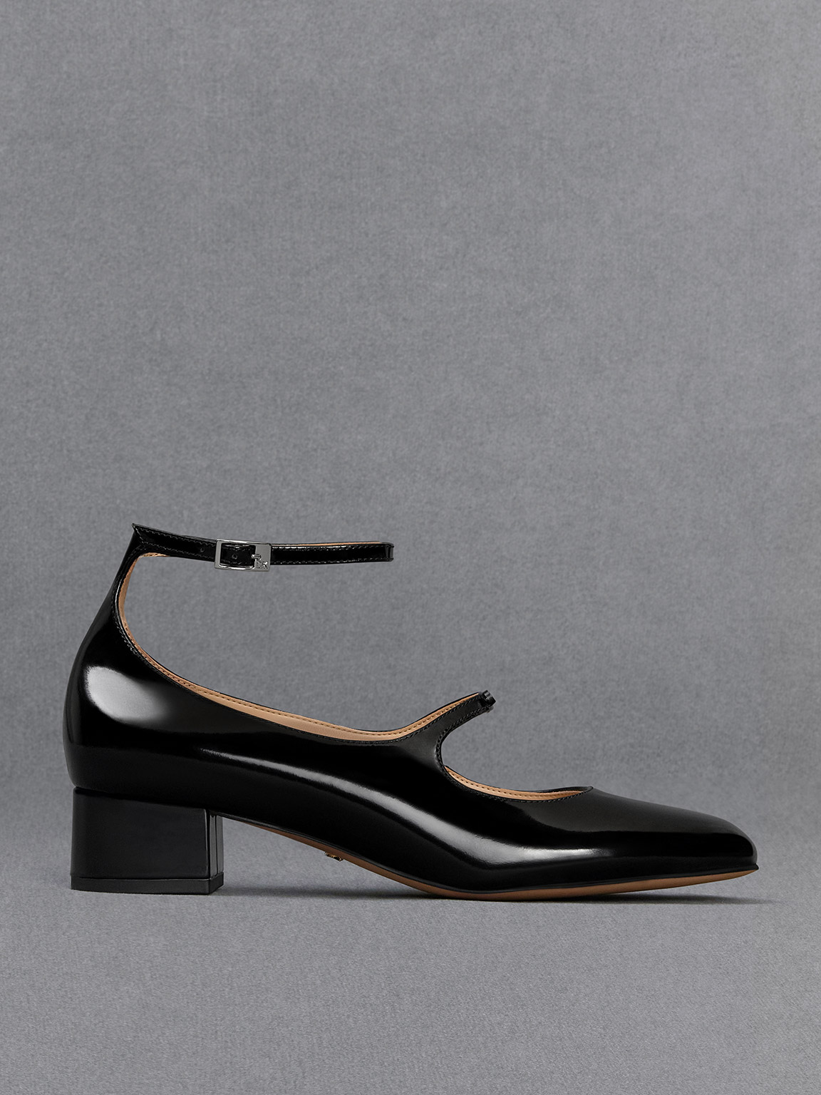 KINA black leather Mary Janes pumps | Carel Paris Shoes