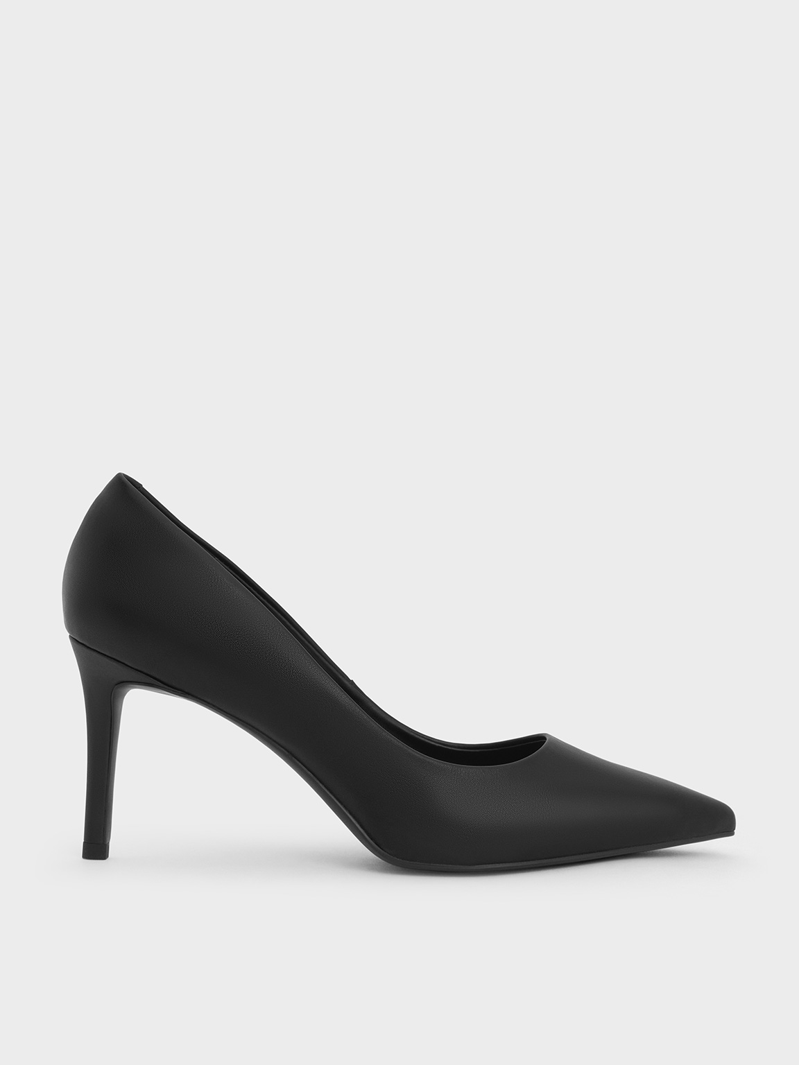 Black Emmy Pointed-Toe Stiletto Pumps Black Shoes CHARLES
