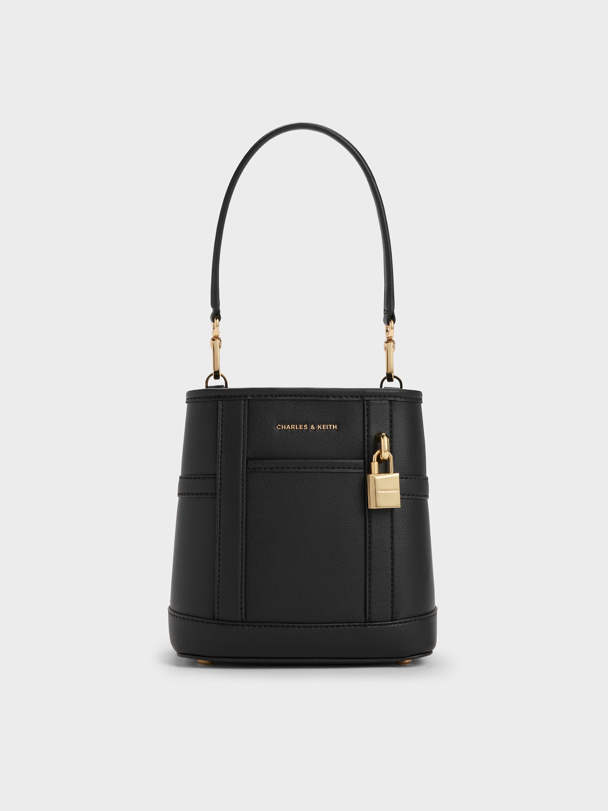 Scottie Bucket Bag - Black - CHARLES & KEITH IN