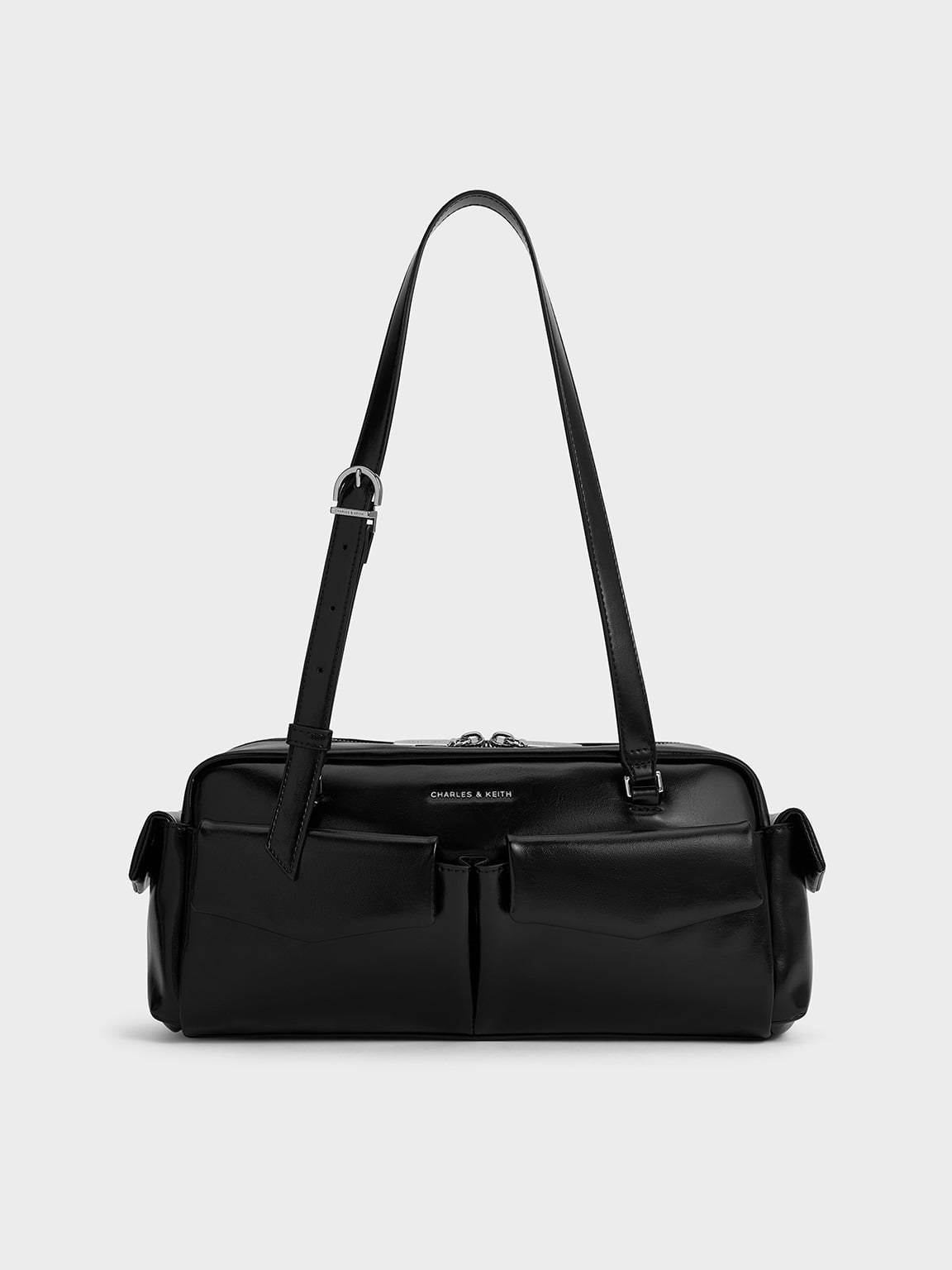 CHARLES &amp; KEITH マルチポーチバッグ CHARLES & KEITH マルチポーチ クロスボディバッグ （SageGreen） -靴