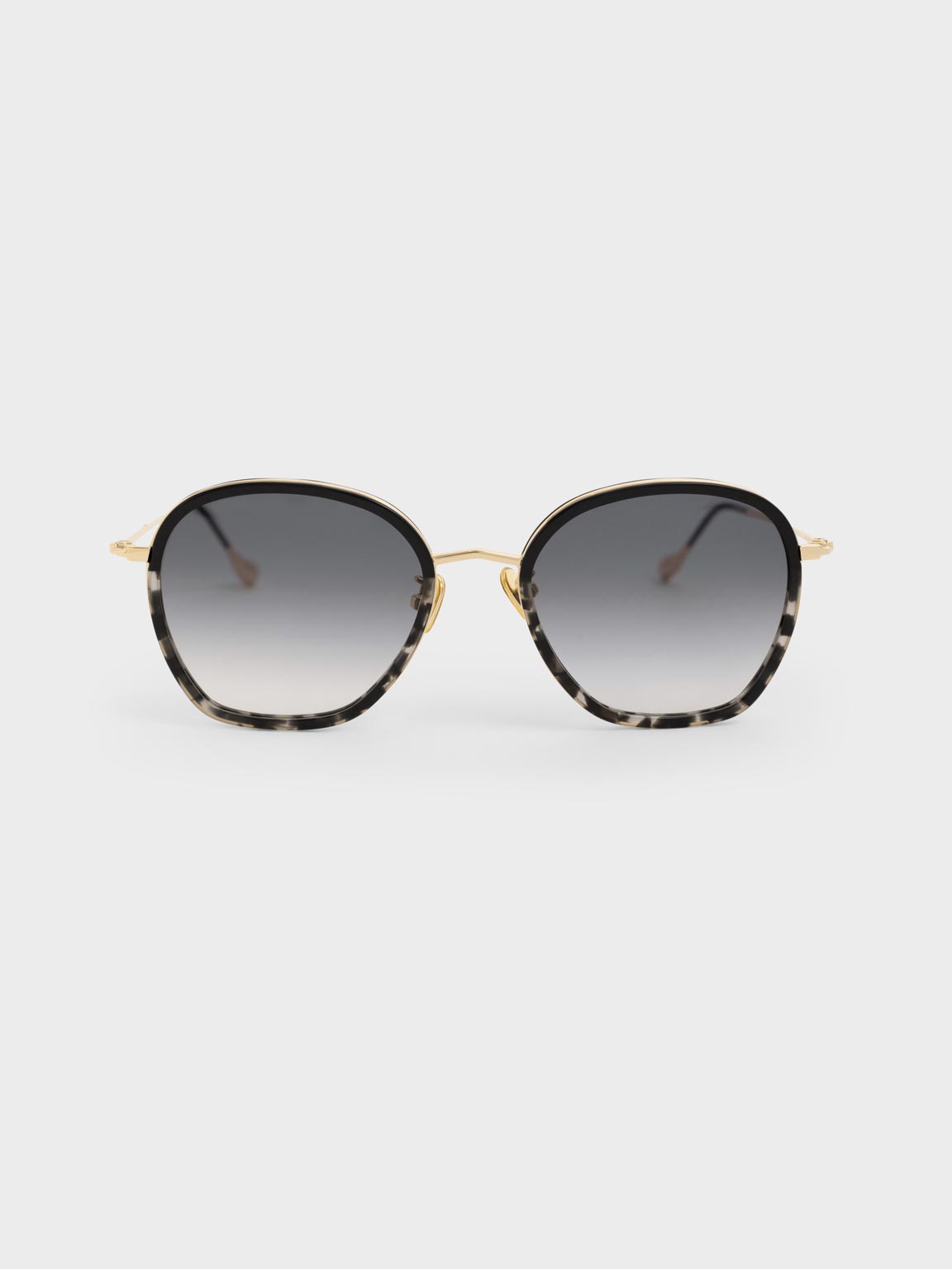Black Recycled Acetate Wire-Frame Sunglasses - CHARLES & KEITH IN 