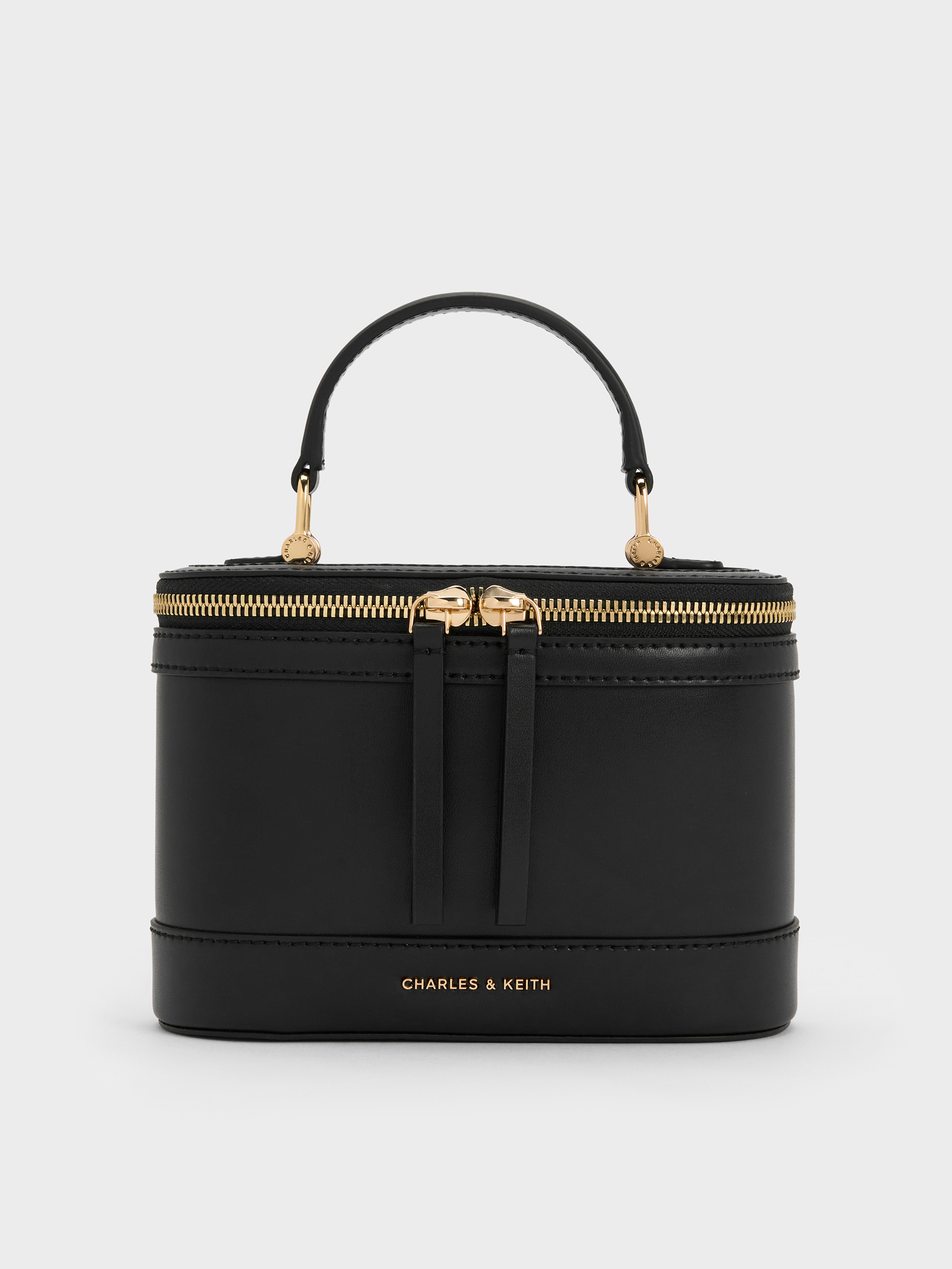 Enola Top Handle Vanity Bag - Black - CHARLES & KEITH IN